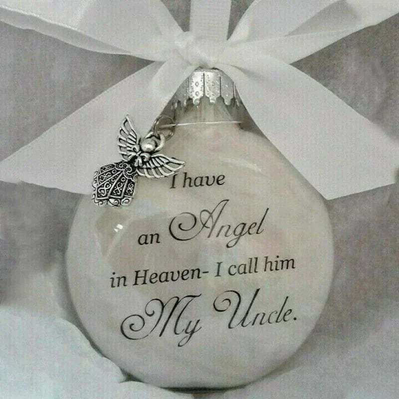 Christmas Ornaments Feather Ball - Angel In Heaven Memorial Ornament-Jolura
