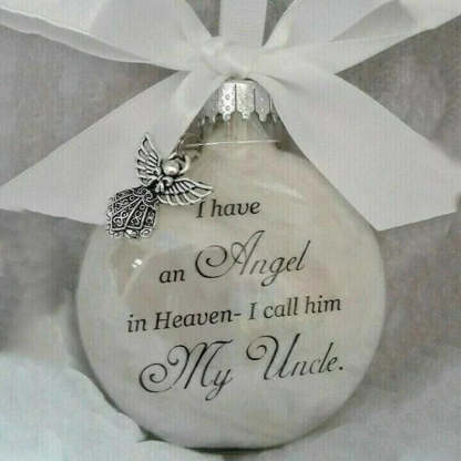 Christmas Ornaments Feather Ball - Angel In Heaven Memorial Ornament-Jolura
