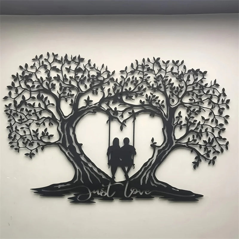 Love Tree Heart-shaped Tree Of Life Metal Wall Art-Jolura
