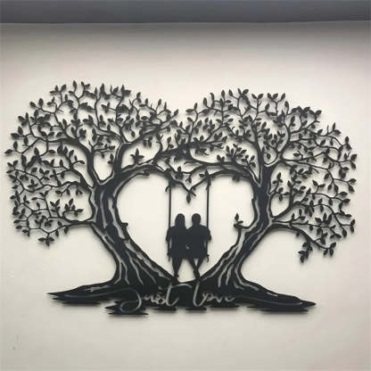 Love Tree Heart-shaped Tree Of Life Metal Wall Art-Jolura