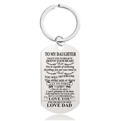 Dad To Daughter - You Will Never Lose - Inspirational Keychain - A909-Jolura