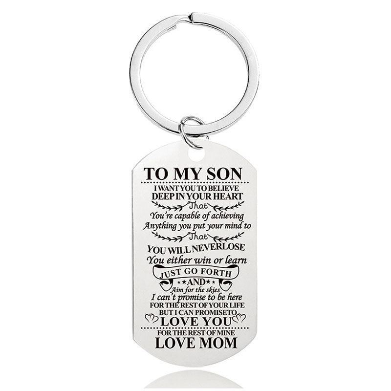 Mom To Son - You Will Never Lose - Inspirational Keychain - A909-Jolura
