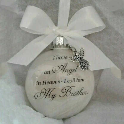 Christmas Ornaments Feather Ball - Angel In Heaven Memorial Ornament-Jolura