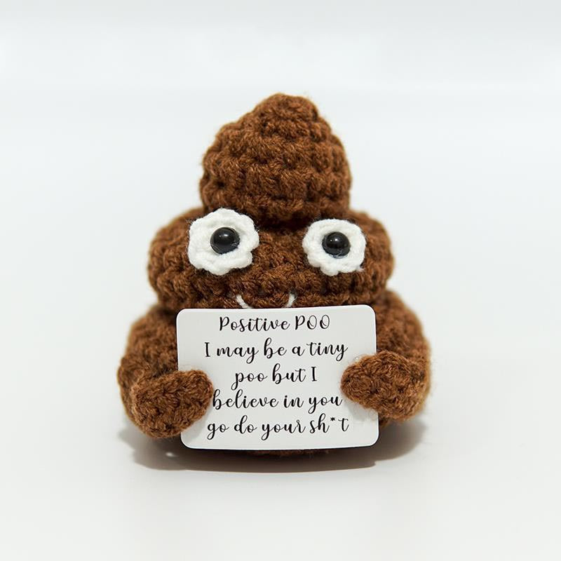 Handmade Emotional Support Gift - Positive Poo - Brown-Jolura