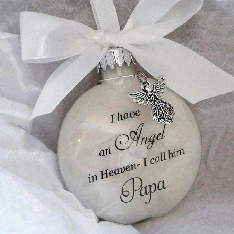 Christmas Ornaments Feather Ball - Angel In Heaven Memorial Ornament-Jolura