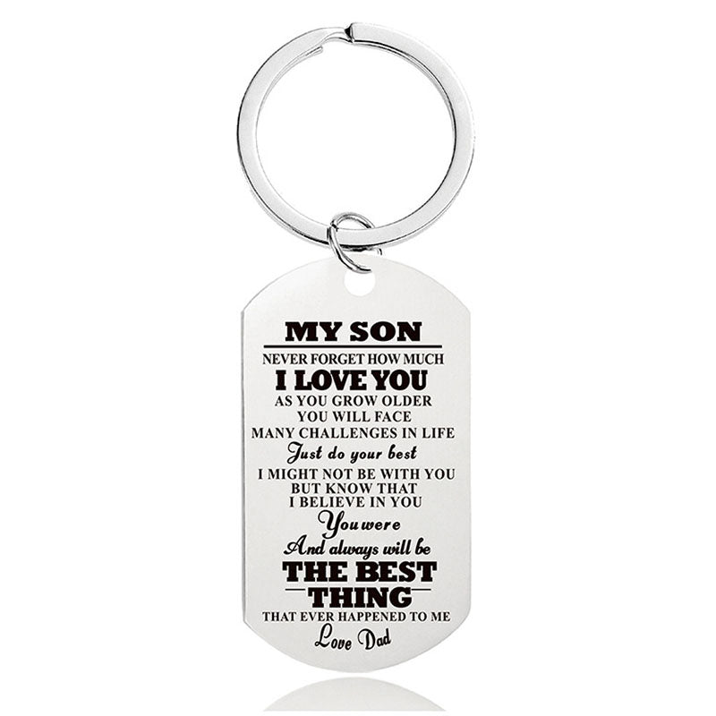 Dad To Son - Never Forget How Much I Love You - Inspirational Keychain - A910-Jolura
