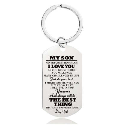 Dad To Son - Never Forget How Much I Love You - Inspirational Keychain - A910-Jolura