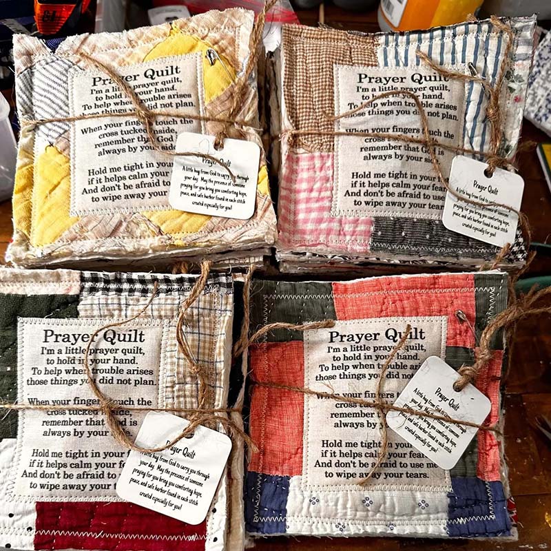 Prayer Quilt With Cross Inside-Jolura