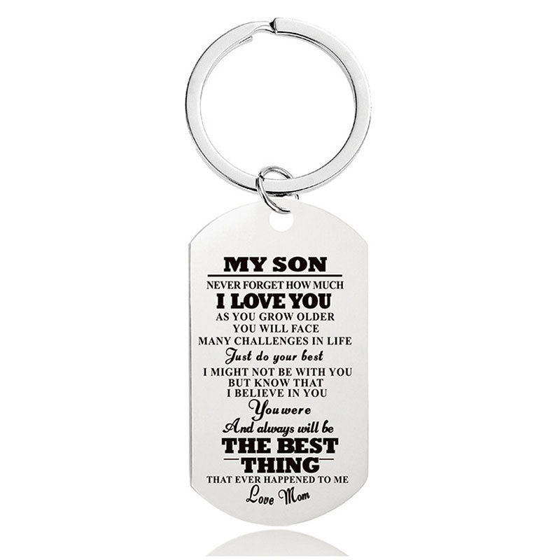 Mom To Son - Never Forget How Much I Love You - Inspirational Keychain - A910-Jolura