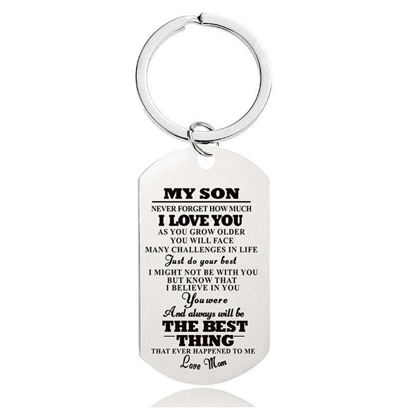 Mom To Son - Never Forget How Much I Love You - Inspirational Keychain - A910-Jolura