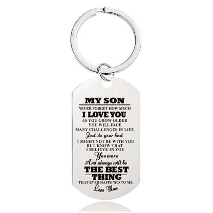 Mom To Son - Never Forget How Much I Love You - Inspirational Keychain - A910-Jolura