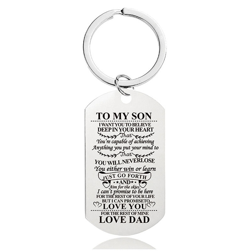 Dad To Son - You Will Never Lose - Inspirational Keychain - A909-Jolura