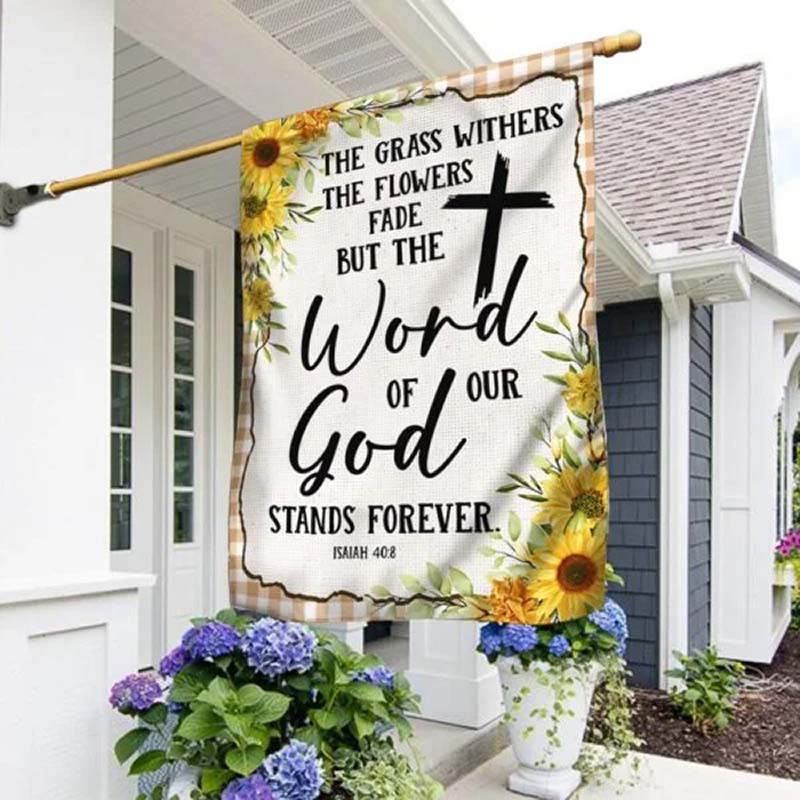 God Stands Forever Christian Sunflower Flag-Jolura