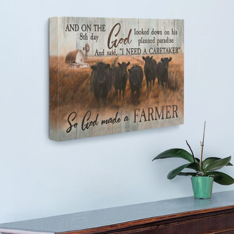 God Made a Farmer - D364 - Gallery Wrapped Canvas Prints