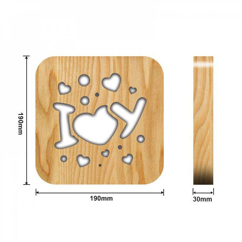 I Love You Wooden Decorative Light-Jolura
