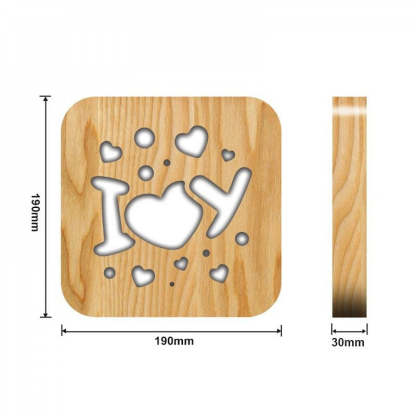 I Love You Wooden Decorative Light-Jolura