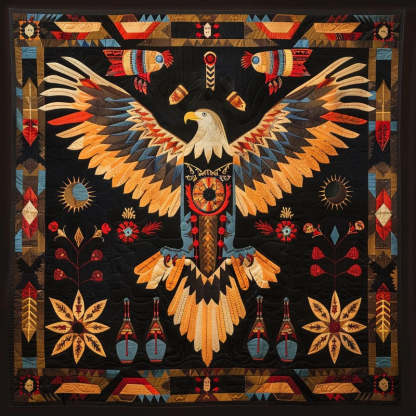 Eagle Native American Blanket - D257 - Premium Blanket-Jolura