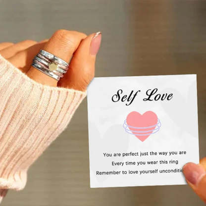 Self Love Spinner Heart Ring-Jolura