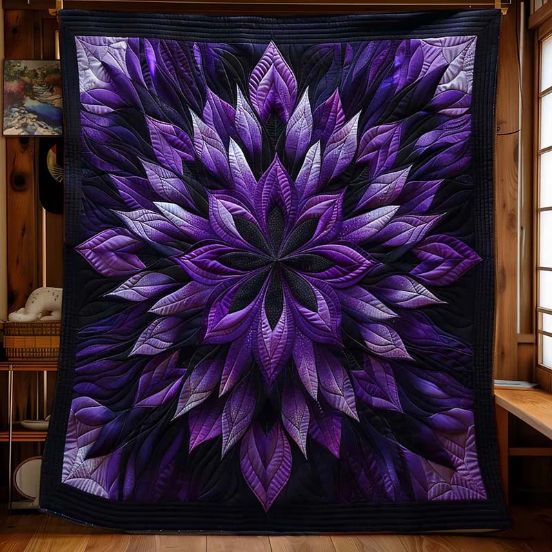 Mystic Purple Bloom Blanket - D216 - Premium Blanket-Jolura