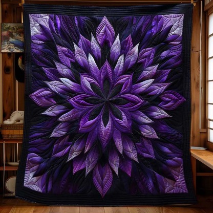 Mystic Purple Bloom Blanket - D216 - Premium Blanket-Jolura