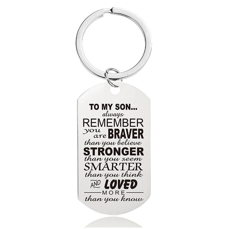Always Remember You Are Braver Than You Believe - Inspirational Keychain - A896-Jolura