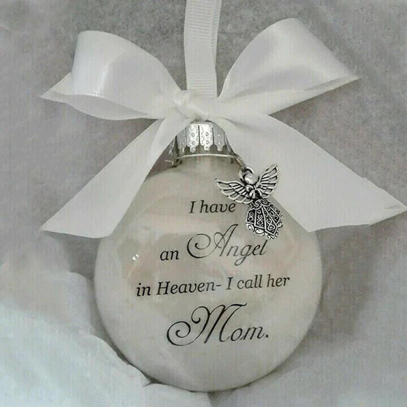 Christmas Ornaments Feather Ball - Angel In Heaven Memorial Ornament-Jolura