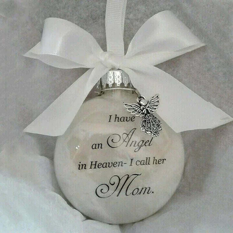 Christmas Ornaments Feather Ball - Angel In Heaven Memorial Ornament-Jolura