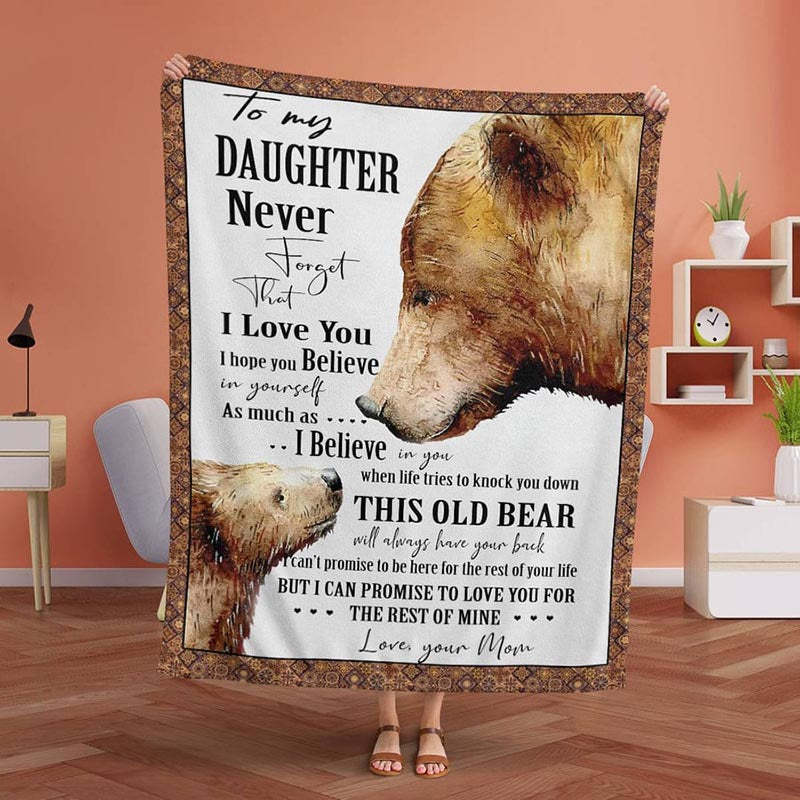 I Love You - A934 - Brown Bear Premium Blanket-Jolura