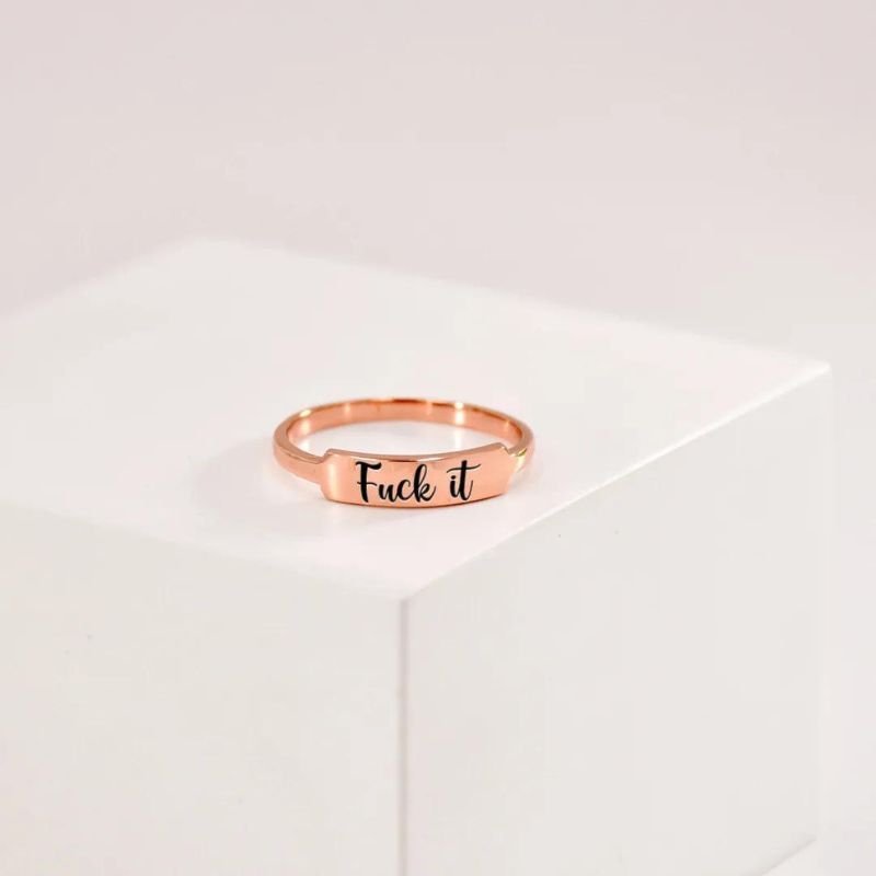 Fuck It Dainty Bar Ring-Jolura