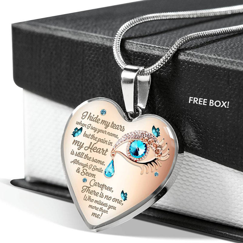 I Hide My Tears Heart Necklace-Jolura