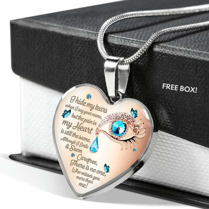 I Hide My Tears Heart Necklace-Jolura