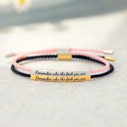 Remember Who The Fuck You Are Motivational Tube Bracelet-Jolura