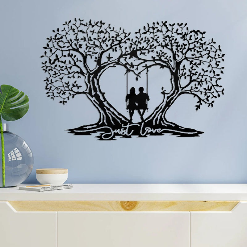 Love Tree Heart-shaped Tree Of Life Metal Wall Art-Jolura