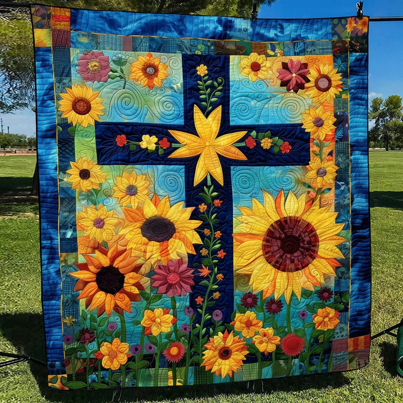 Sunlit Cross Blanket - D246 - Premium Blanket-Jolura