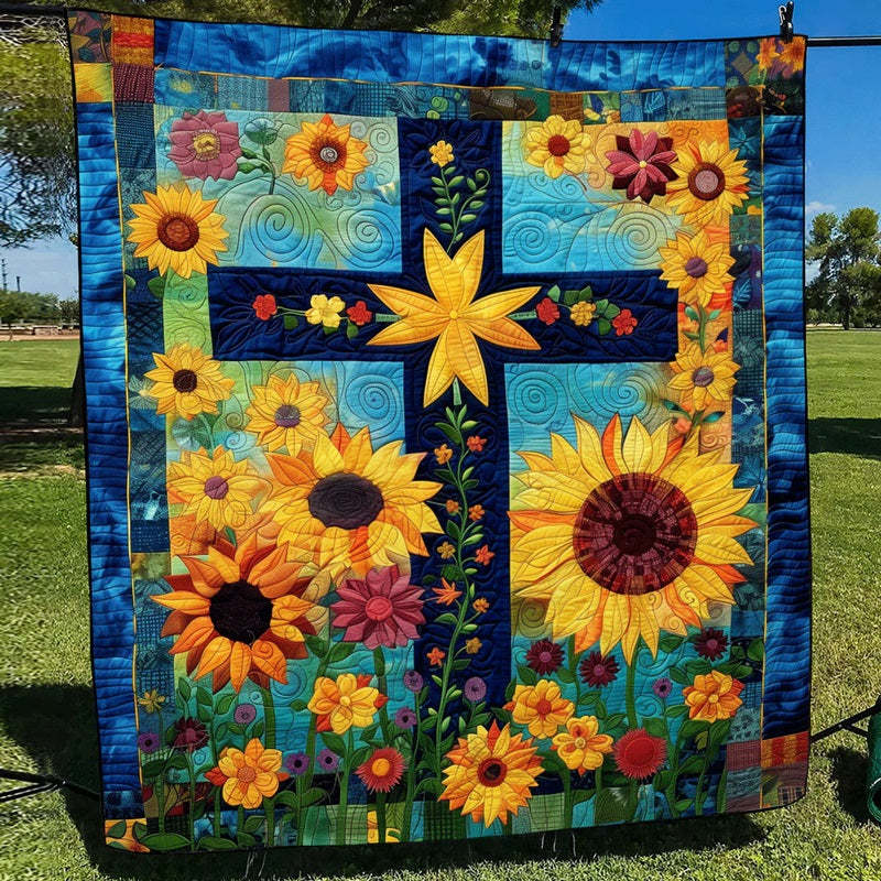 Sunlit Cross Blanket - D246 - Premium Blanket-Jolura