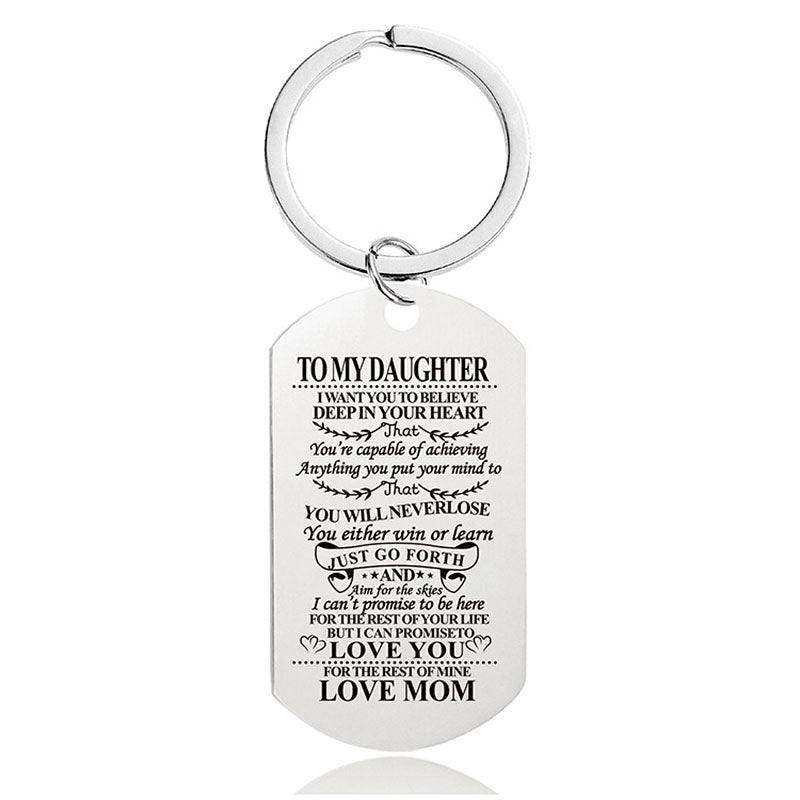 Mom To Daughter - You Will Never Lose - Inspirational Keychain - A909-Jolura