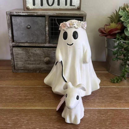Halloween Ghost Walking Dog Statue-Jolura