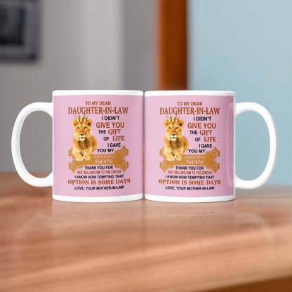 I Gave You My Amazing Son - Best Gift For Daughter-In-Law Lion Mugs-Jolura