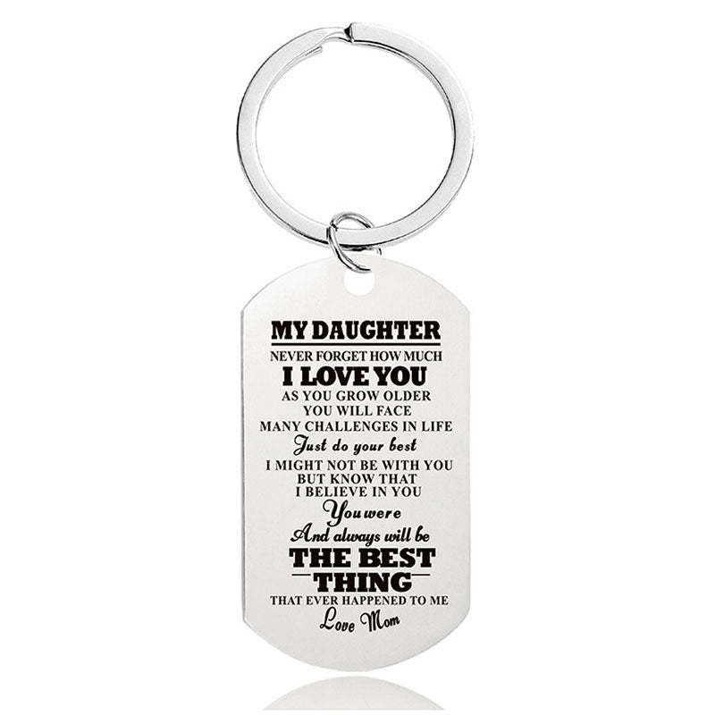 Mom To Daughter - Never Forget How Much I Love You - Inspirational Keychain - A910-Jolura