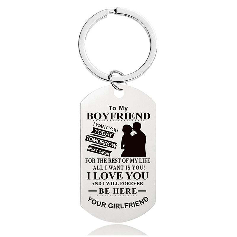 To My Boyfriend - I Love You And I Will Forever Be Here - Inspirational Keychain - A913-Jolura