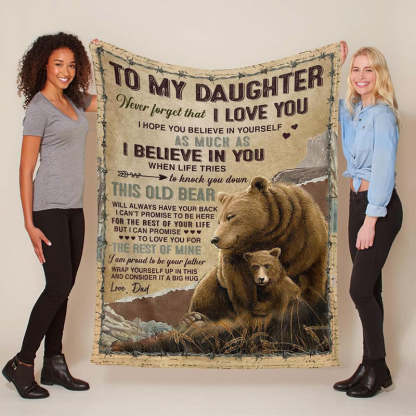 To My Daughter - From Dad - A932 - Premium Blanket-Jolura