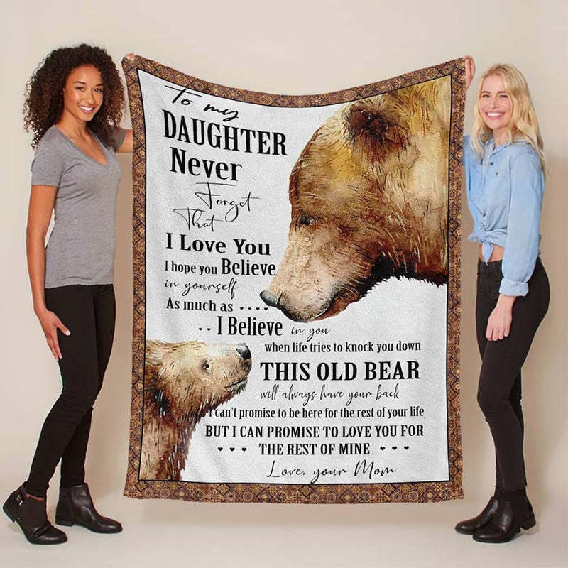 I Love You - A934 - Brown Bear Premium Blanket-Jolura
