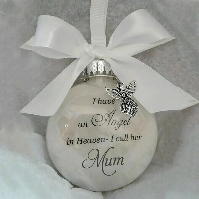 Christmas Ornaments Feather Ball - Angel In Heaven Memorial Ornament-Jolura