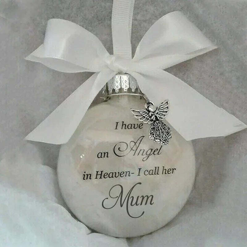 Christmas Ornaments Feather Ball - Angel In Heaven Memorial Ornament-Jolura