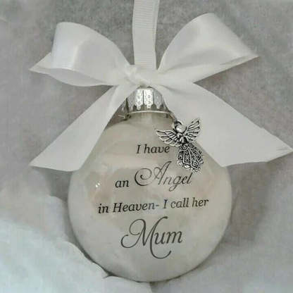 Christmas Ornaments Feather Ball - Angel In Heaven Memorial Ornament-Jolura