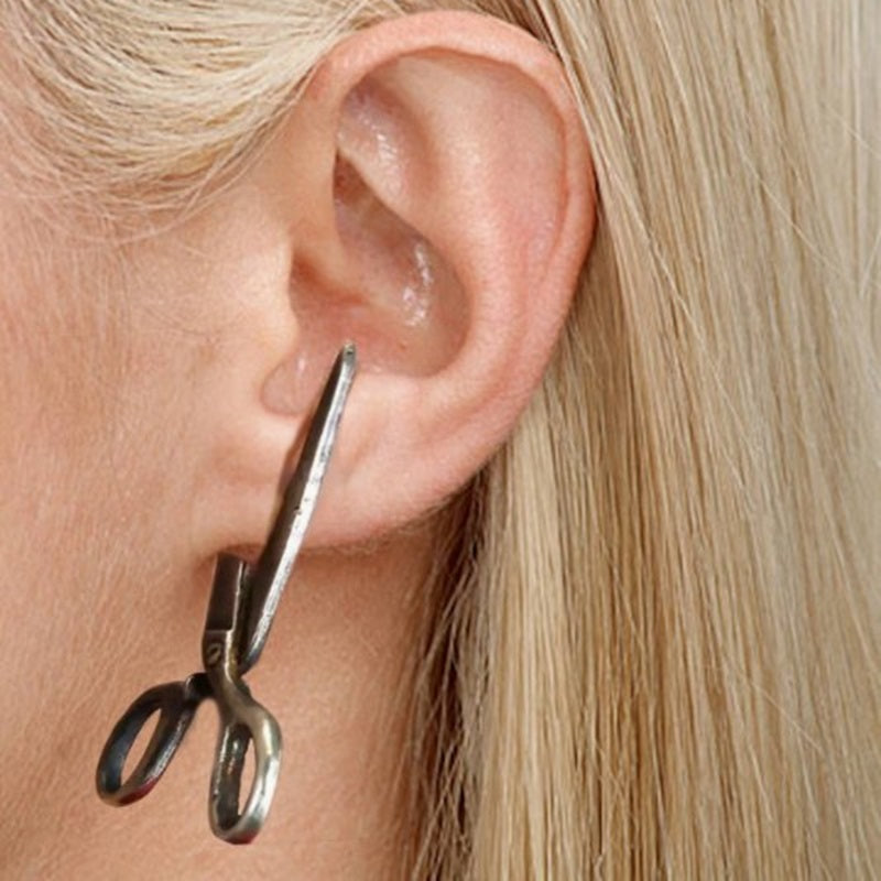 Vintage Scissor Shaped Earrings-Jolura