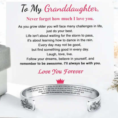 To My Granddaughter, I Will Always Be With You Bracelet-Jolura