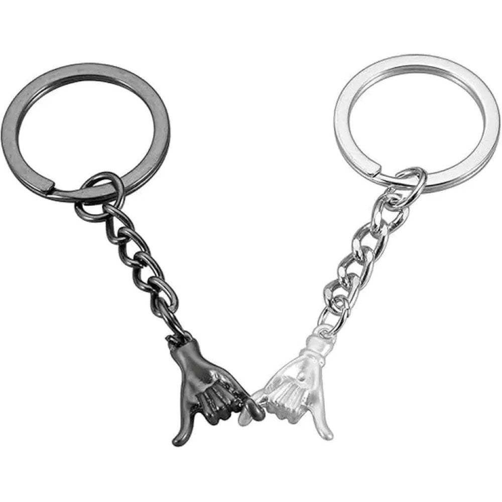 2pcs Pinky Promise Keychains - Matching Gifts for Him, Her, Best Friend or Family