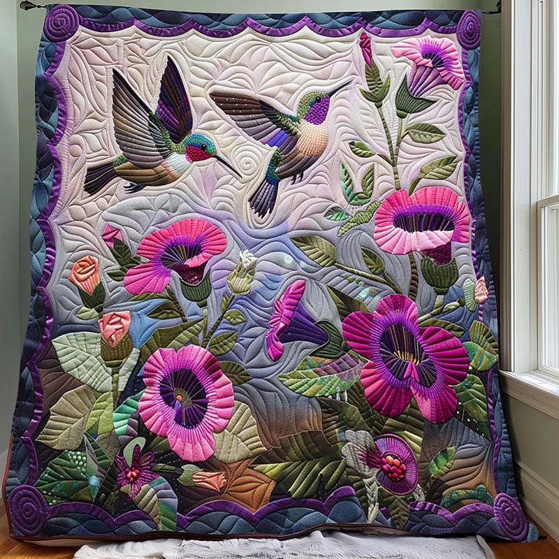 Hummingbirds Blanket - D202 - Premium Blanket-Jolura