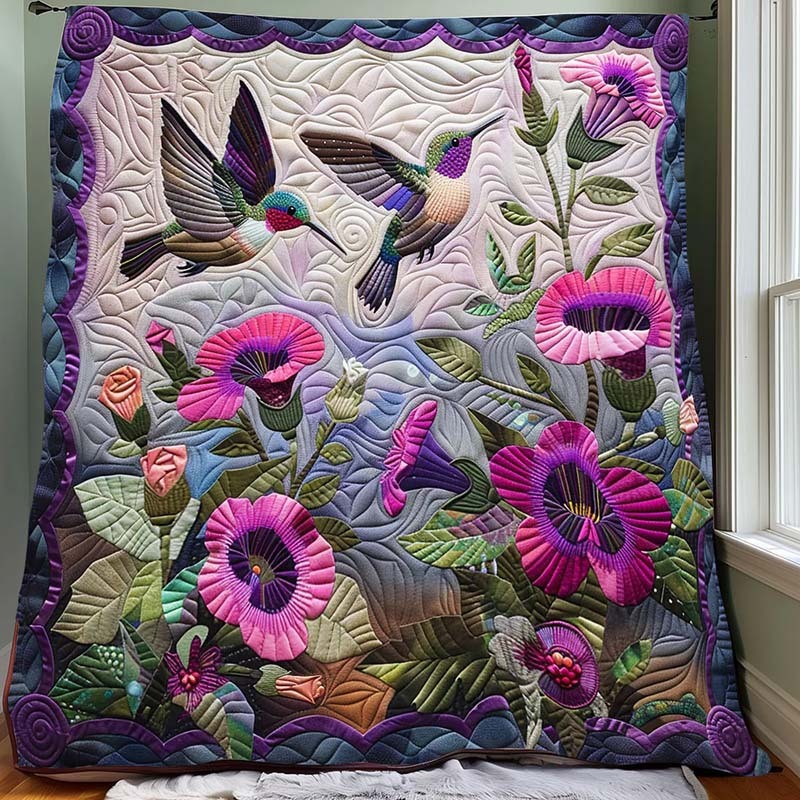 Hummingbirds Blanket - D202 - Premium Blanket-Jolura